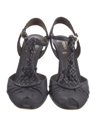Fendi Leather T-Strap Pumps