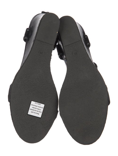 Fendi Patent Leather T-Strap Sandals