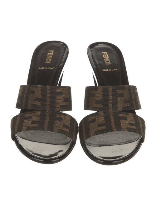 Fendi Zucca FF Logo Canvas Slides