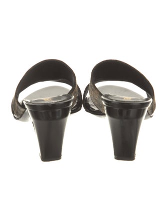 Fendi Zucca FF Logo Canvas Slides