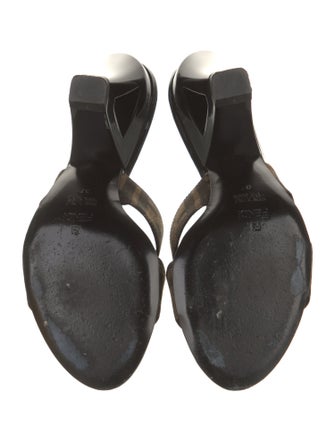 Fendi Zucca FF Logo Canvas Slides