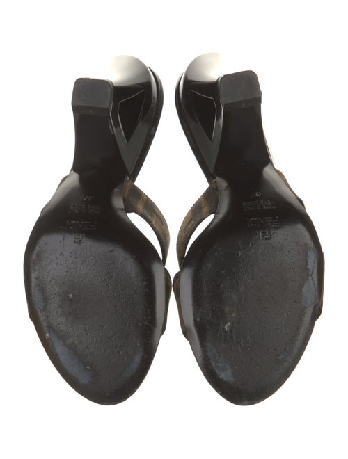 Fendi Zucca FF Logo Canvas Slides