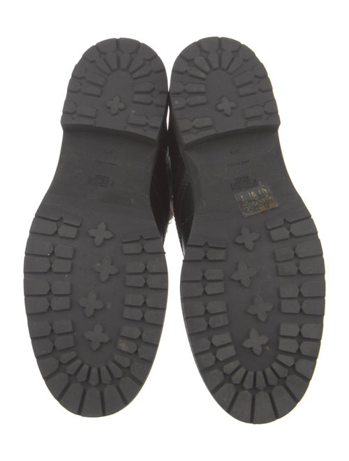 Fendi Zucca FF Logo Leather Combat Boots