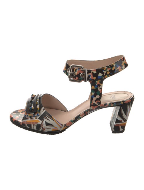 Fendi Leather Printed Sandals