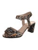 Fendi Leather Printed Sandals