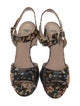Fendi Leather Printed Sandals