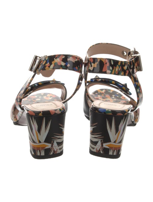 Fendi Leather Printed Sandals