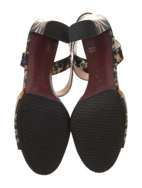 Fendi Leather Printed Sandals
