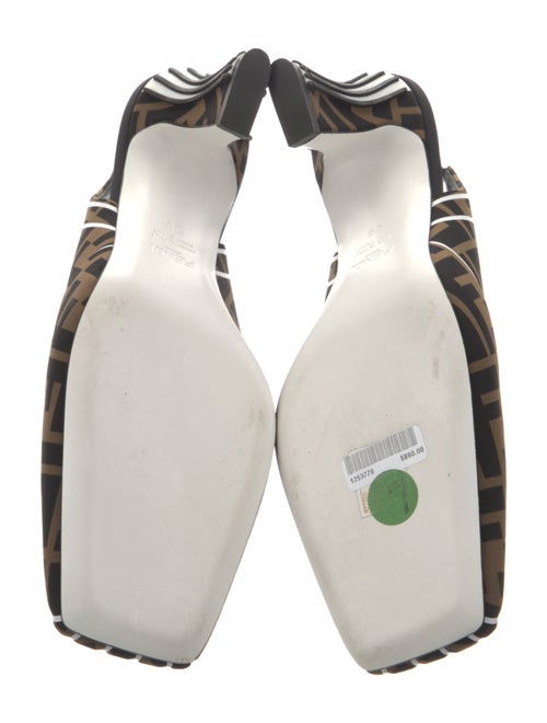 Fendi Zucca FF Logo Neoprene Slingback Pumps