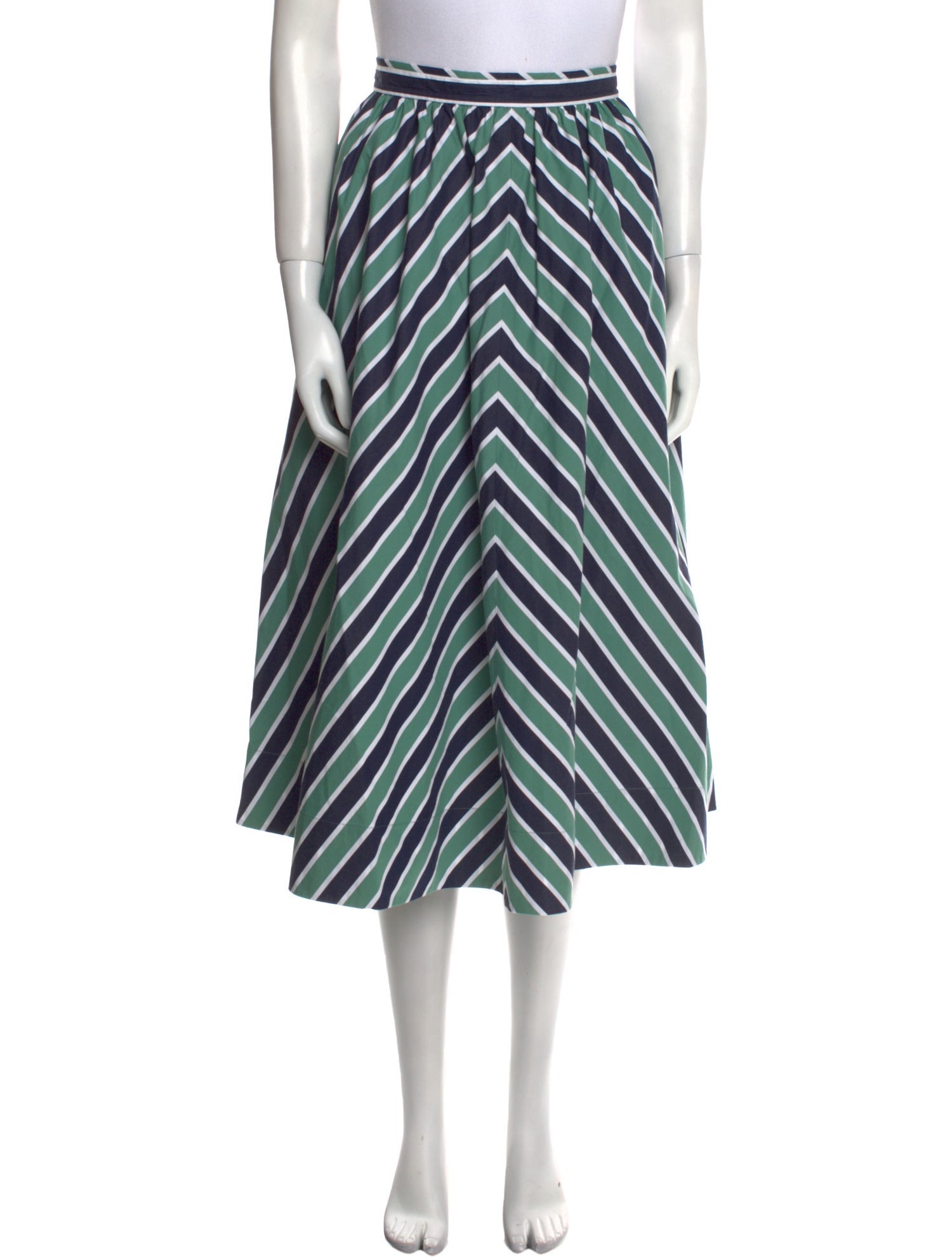 Fendi Striped Midi Length Skirt