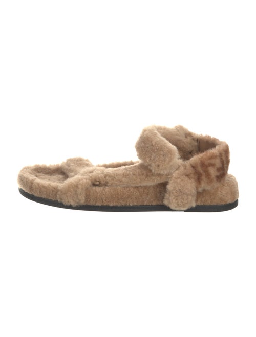 Fendi Zucca FF Logo Shearling Espadrilles