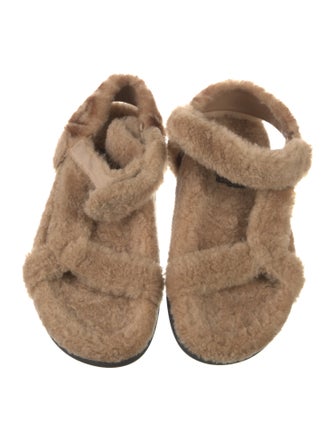 Fendi Zucca FF Logo Shearling Espadrilles