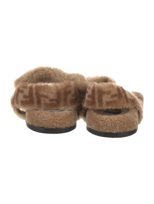 Fendi Zucca FF Logo Shearling Espadrilles