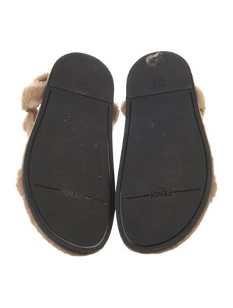 Fendi Zucca FF Logo Shearling Espadrilles
