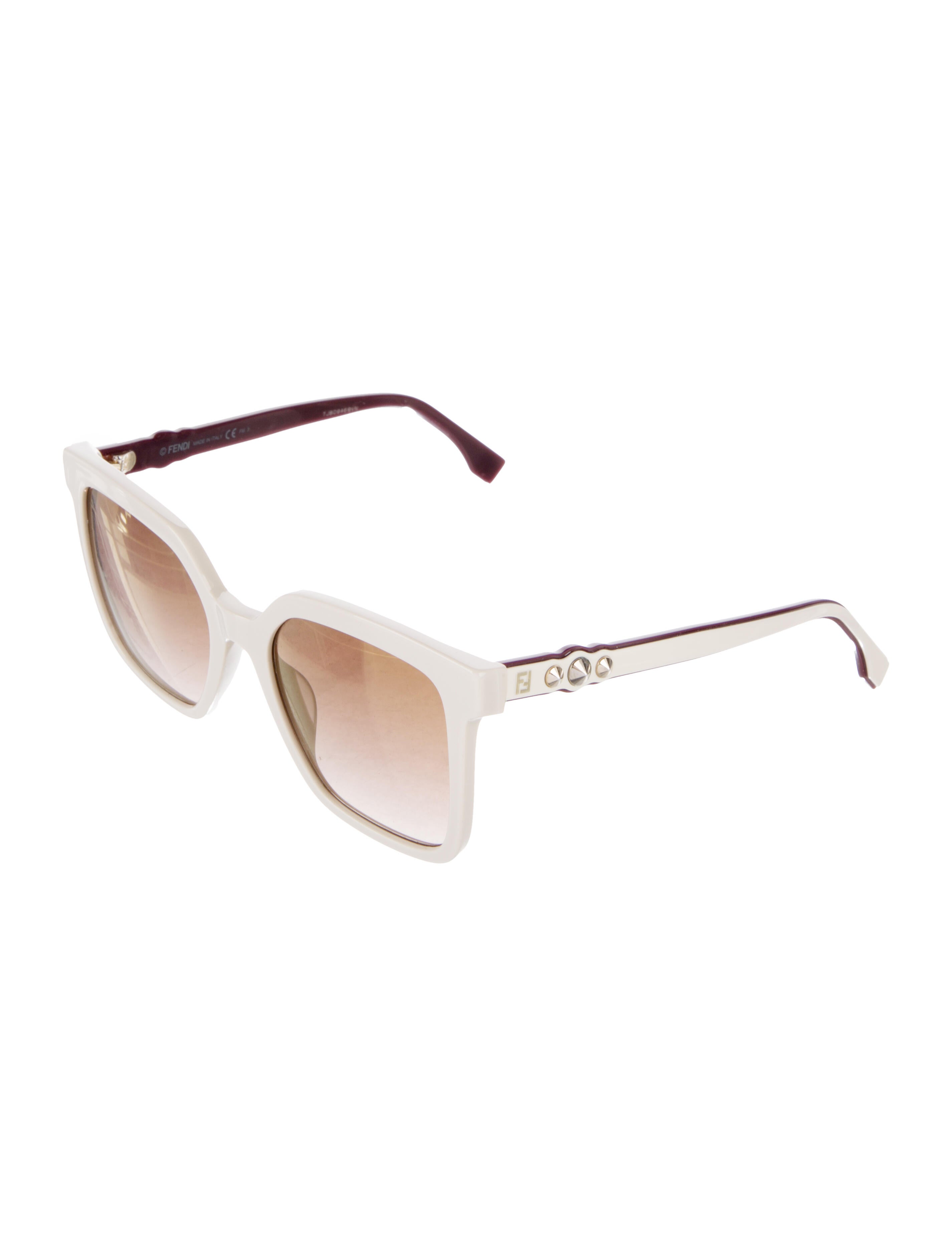 Fendi Zucca FF Logo Square Sunglasses