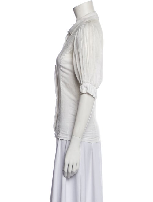 Fendi Short Sleeve Button-Up Top