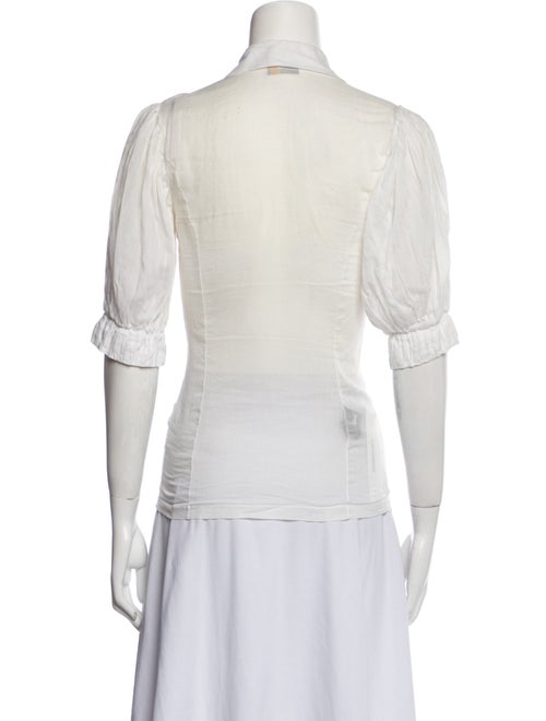 Fendi Short Sleeve Button-Up Top