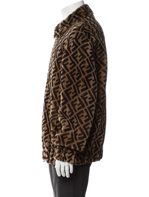 Fendi Zucca FF Logo Printed Peacoat