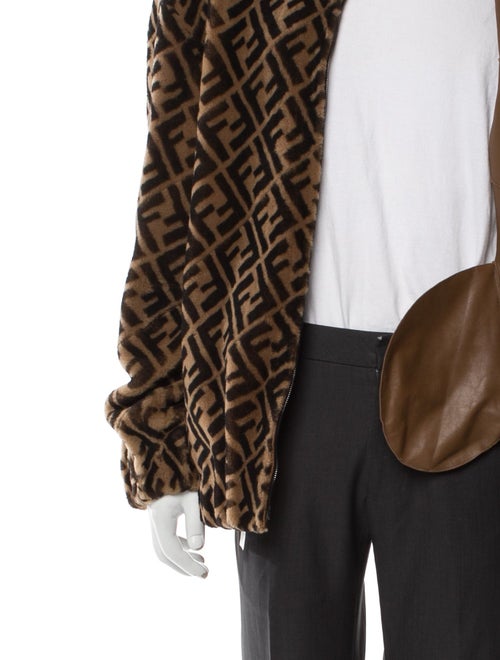 Fendi Zucca FF Logo Printed Peacoat