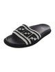 Fendi Zucca FF Logo Leather Slides