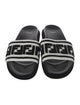 Fendi Zucca FF Logo Leather Slides