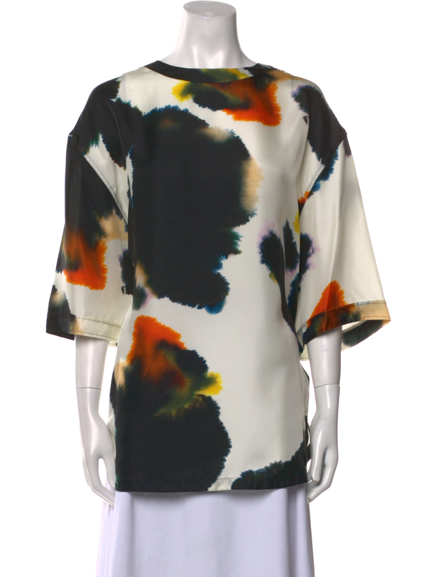 Fendi Silk Tie-Dye Print Tunic