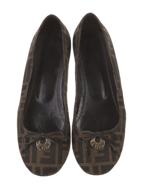 Fendi Zucca FF Logo Canvas Flats