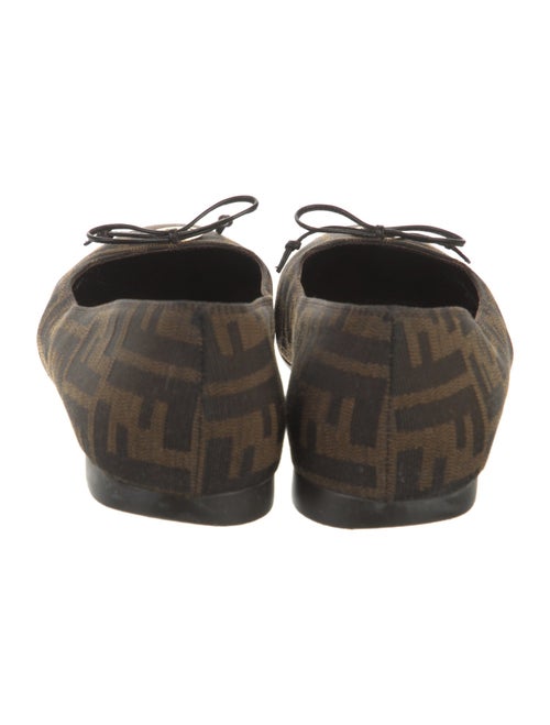 Fendi Zucca FF Logo Canvas Flats