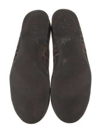 Fendi Zucca FF Logo Canvas Flats