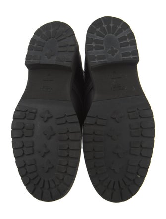Fendi Zucca FF Logo Leather Combat Boots