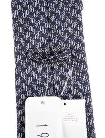 Fendi Men's Zucca Logo Pattern Print Tie