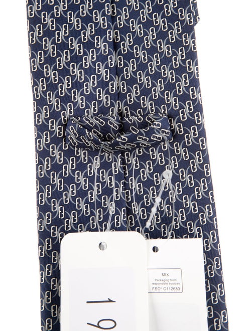 Fendi Men's Zucca Logo Pattern Print Tie