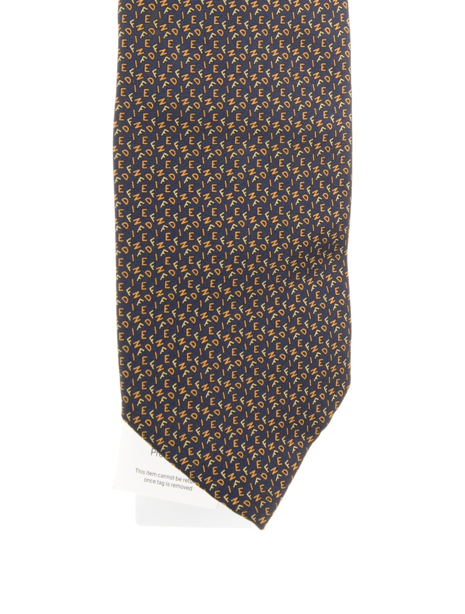 Fendi Men's Gumbled Logo Print Tie