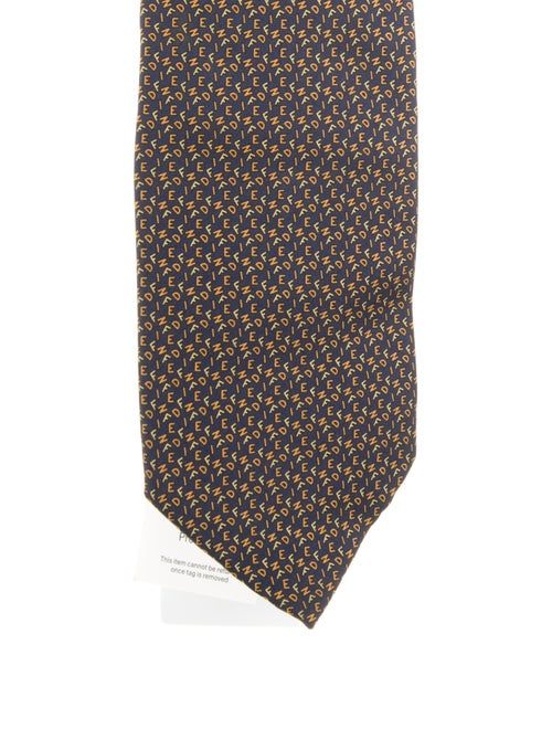 Fendi Men's Gumbled Logo Print Tie