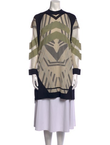 Fendi Tops Silk Printed Tunic XS