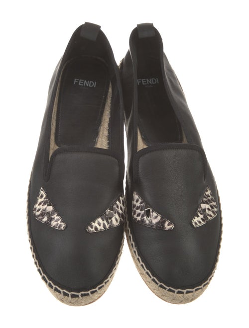 Fendi Leather Studded Accents Espadrilles