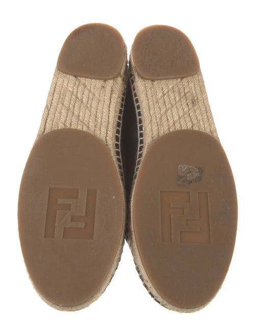 Fendi Leather Studded Accents Espadrilles