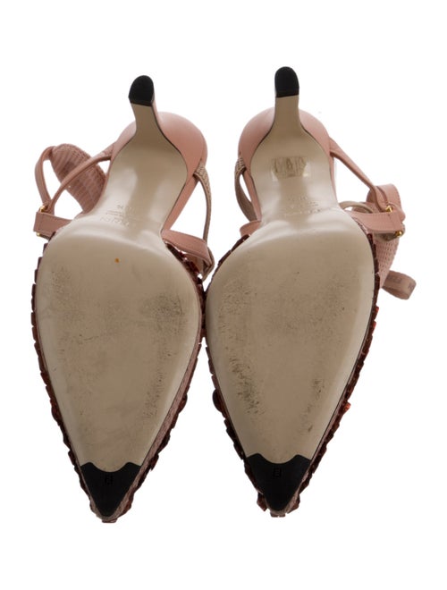 Fendi Sequins Sequin Embellishments Slingback Pumps