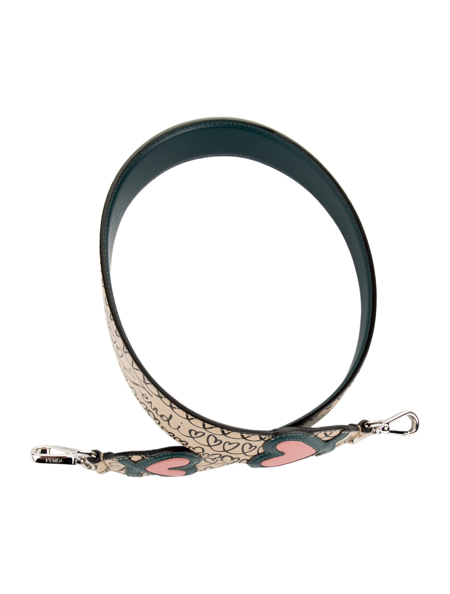 Fendi Leather Printed Bag Strap