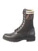 Fendi Zucca FF Logo Printed Combat Boots