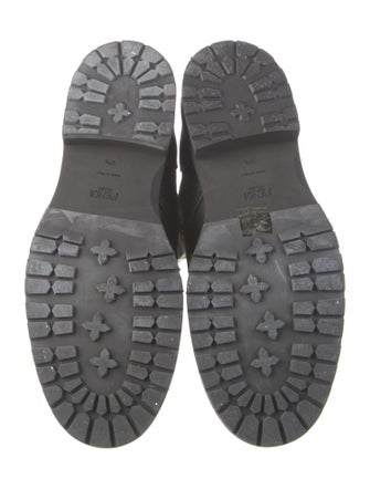 Fendi Zucca FF Logo Printed Combat Boots