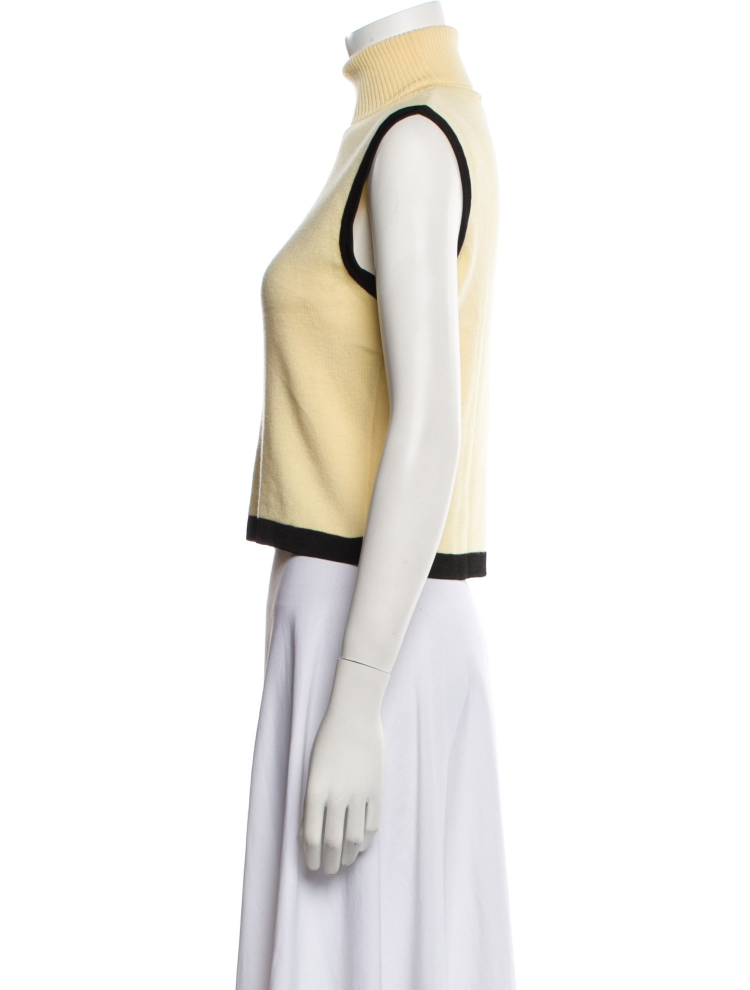 Fendi Virgin Wool Turtleneck Crop Top