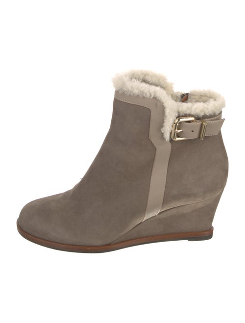 Fendi Suede Fur Trim Boots