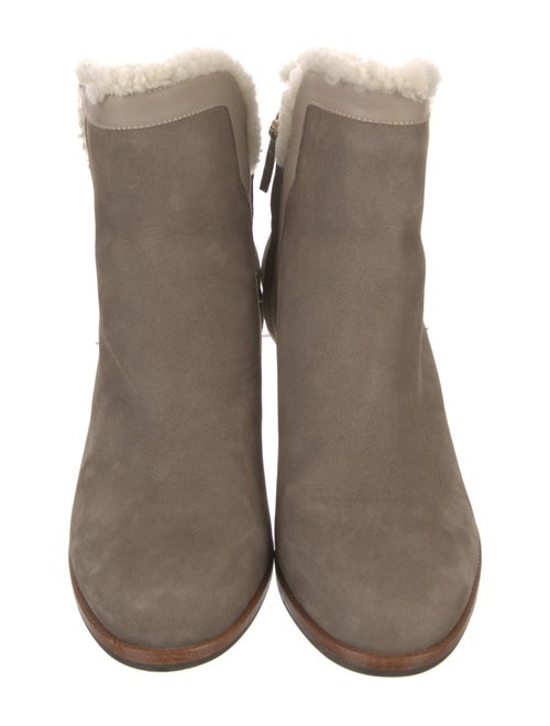 Fendi Suede Fur Trim Boots