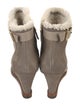 Fendi Suede Fur Trim Boots