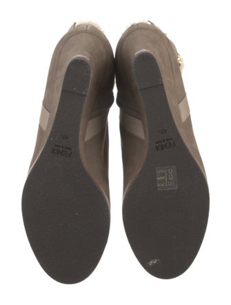 Fendi Suede Fur Trim Boots