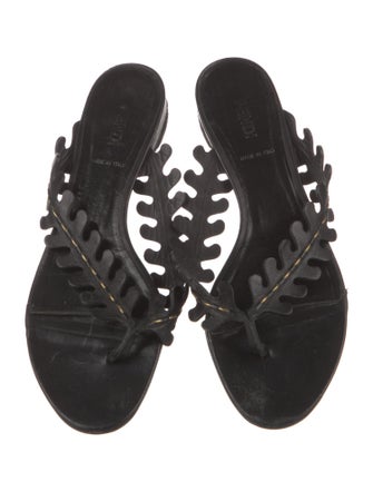 Fendi Leather Slides