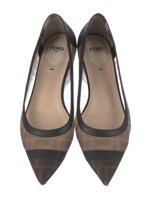 Fendi Zucca FF Logo Mesh Ballet Flats