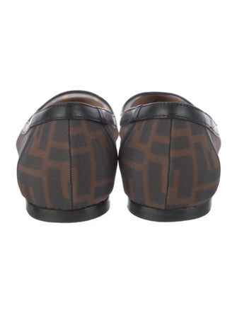 Fendi Zucca FF Logo Mesh Ballet Flats
