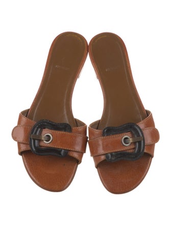 Fendi Leather Slides